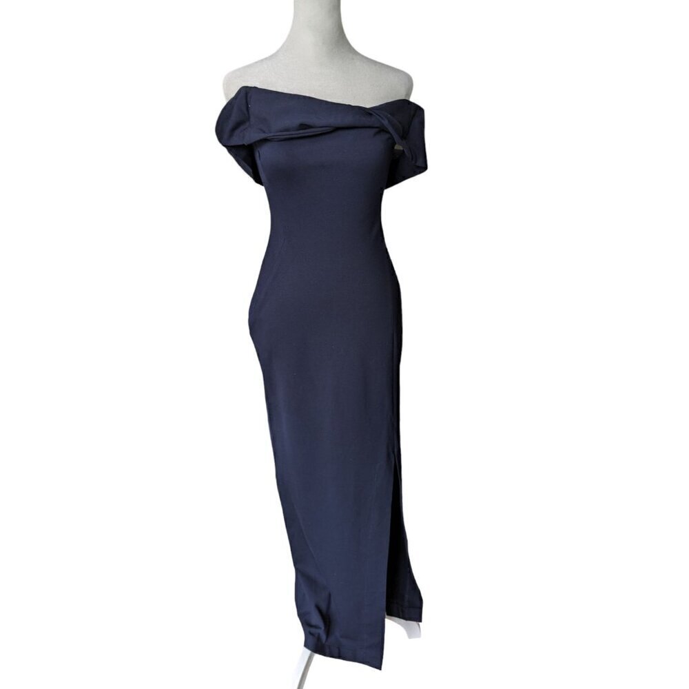 Nicholas Knot Front Off Shoulder Maxi Gown - Picture 2 of 10